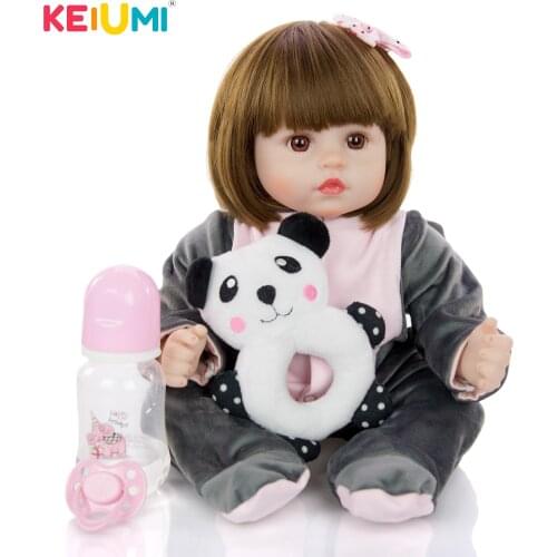 Baby Reborn Doll 48cm Baby Girl Dolls soft Silicone Boneca Reborn Brinquedos Bonecas Childrens Day Gifts Toys Bed Time Plamate