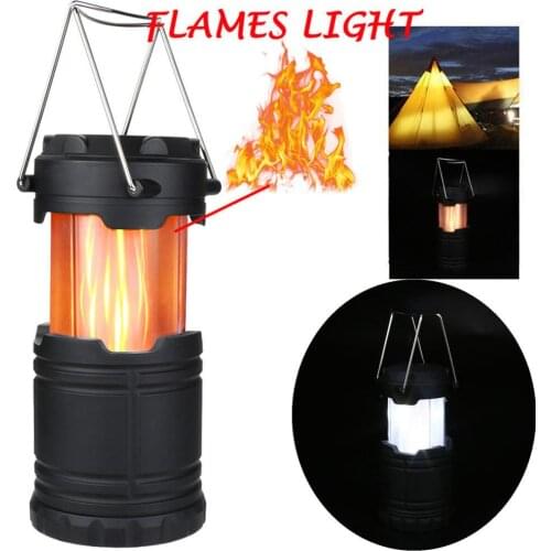 5W Flame Lamp Burning Camping Tent Hiking Lantern LED Portable ABS Light Outdoor Sports