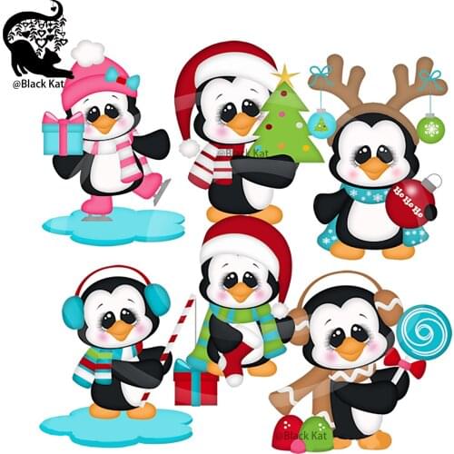 HO HO HO DIY Scrapbooking Tree Candy Gift Christmas Penguin Cutting Dies Santa Elk Hat Metal Stencil For Gift Card Craft