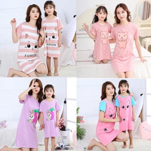 Girls Nightdress Night Dress Childrens Pajamas Cotton Princess Nightgowns New Summer Dresses Big Girl Sleepwear Kids Nightwear