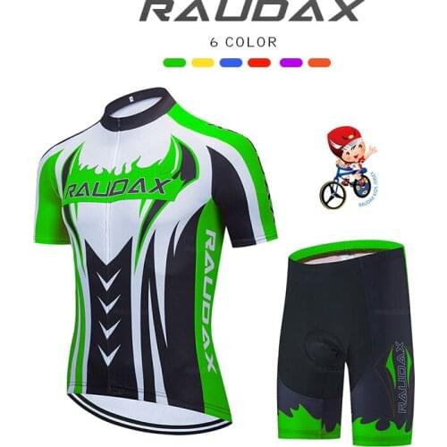 Boys Cycling Clothing Kids Short Sleeve Summer Cycling Jersey Set MTB Ropa Ciclismo Child Bicycle Wear Sports Suit Bike Clothes