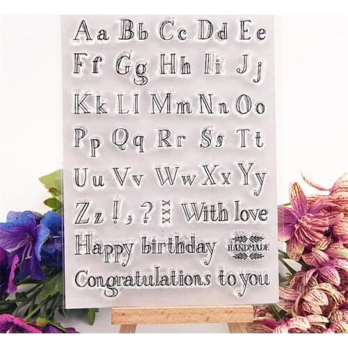 11x15cm Printing letters Transparent Clear Stamps Silicone Seals Roller Stamp DIY scrapbooking photo album/Card Making wedding