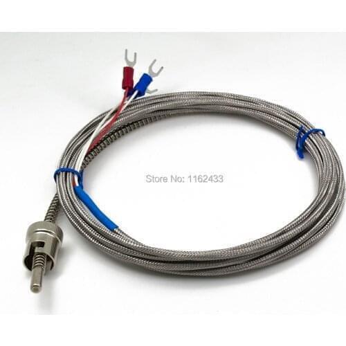FTARS02 PT100 type 12mm hole diameter adjustable bayonet cap 4m metal screening cable RTD temperature sensor