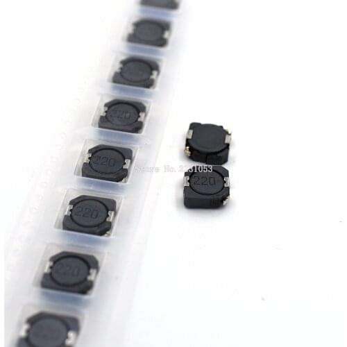 10PCS/LOT 10*10*4mm SMD Power Inductor 22uH 22uh 220 CDRH104R Inductance Wire Wound Chip Shielded Inductor