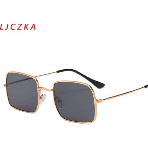2021 Vintage Square Womens Sunglasses Ladies Luxury Brand Designer Sun Glasses Men Metal Frame Driving Goggles Oculos De Sol