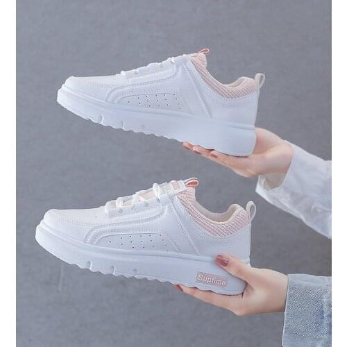 Shoes female fashion new spring and autumn students increase sports ventilation and leisure thick soled small white shoes