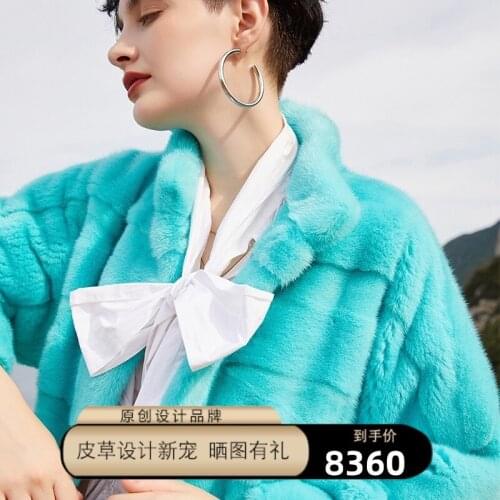 Besfunny2020 thickening velvet mink brief paragraph the whole nine points female mink fur coat sleeve of the female