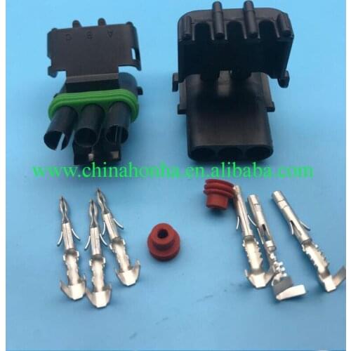 5/10/20/50/100 pcs/lots 3 Pin Female Male Plug Haltech MAP TPS Waterproof Automotive Car Connector 12015793 12010717