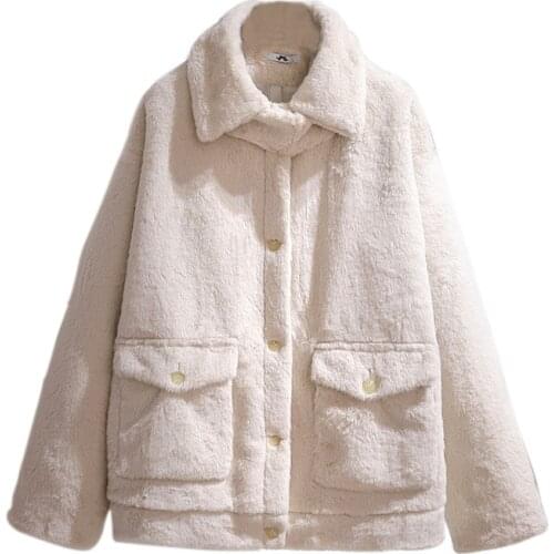 Plus Size 6XL 5XL 4XL 3XL 2XL Womens Autumn Winter Furry Padded Jackets Femme Bust 154cm Korean Style Faux Fur Coat For Mujers