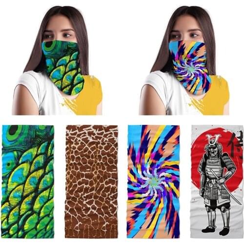 3D Printing Headband Bike Wrist Band Bandana Women Riding Neck Gaiter Outdoors Magic Turban Windproof Bandana Scarf