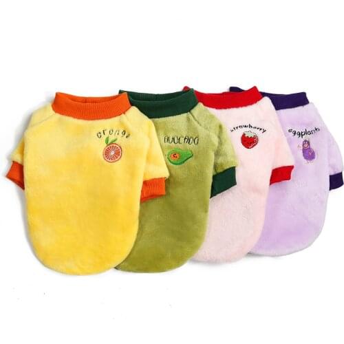 Winter New Dog Clothes Pet Cat Small Dog Sweaters Plus Fleece Warm Puppy Clothes