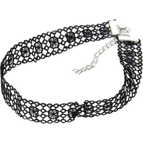 1pc Fashion Lace Choker Necklace Creative Vintage Punk Style Short Necklace Tattoo Choker Jewelry Accessories