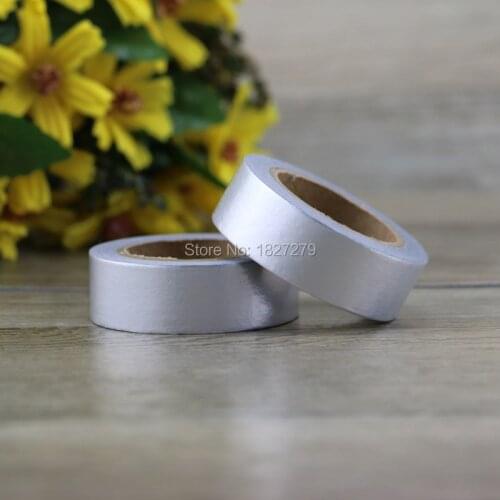 1pcs Silver Solid Foil Washi Tape Stationery Diy Scrapbooking Photo Album School Tools Kawaii Scrapbook Paper Washi tape gift