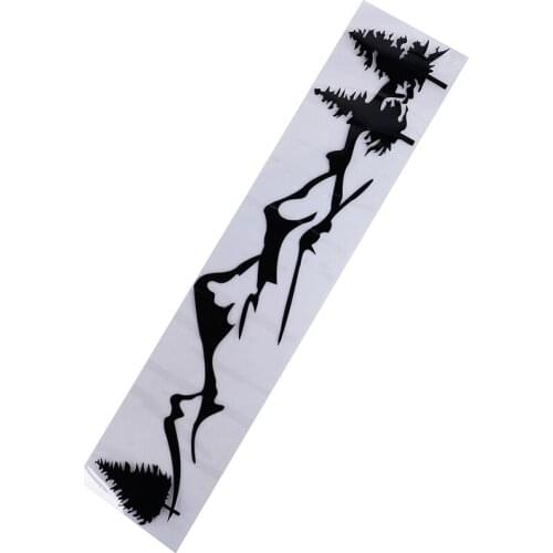 1pc For SUV RV Camper Offroad 100cm Black/White Tree Mountain Car Decor PET Reflective Forest Car Sticker