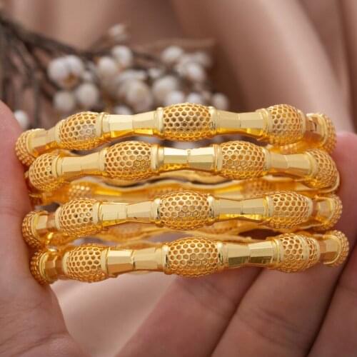 4pcs/Set Bracelet for Women Dubai Bangles Ethiopian Bracelets African Jewelry Arab Middle East
