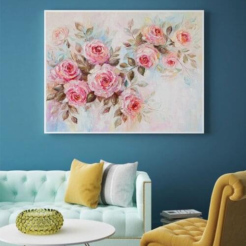 Abstract flower canvas painting on the wall nordic posters printing for living room decorative paintings