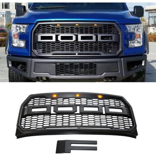 Pickup Accessories GRILLS Front Race Grille Modified RAPTOR GRILLS Front Bumper Mask Suitable For F150 F-150 2015-2017 Automatic