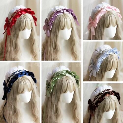 Lolita Headwear Lolita Hair Band Hair Clip Soft Sister All-match Sweet Lace Lo Niang Hair Accessories Dark Origional