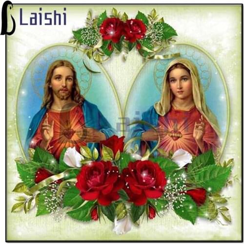 Diamond painting Religion, virgin, jesus, angel, flower cross stitch DIY craft square drill full diamond embroidery decoration