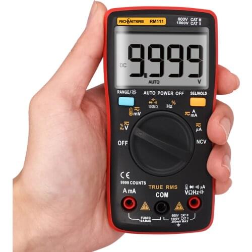 50% Off RM111 NCV True-RMS Digital Multimeter Auto Range 9999 counts 100M Ohm