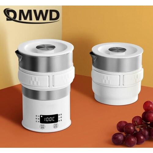 DMWD mini Foldable electric kettle 100-240V Health Preserving Pot multifunction hot pot water bottle tea coffee boiler Time set