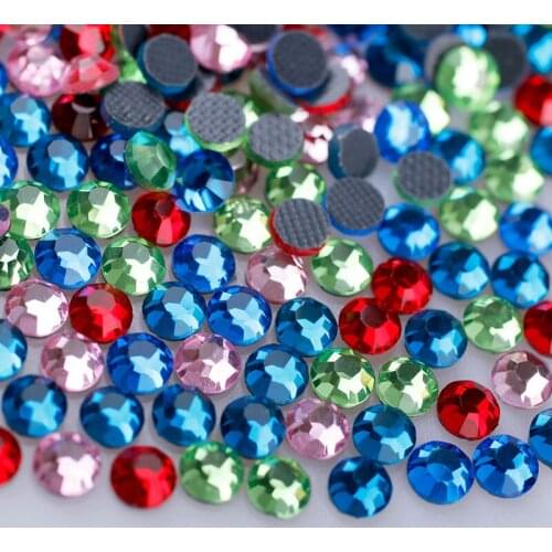 SS6-SS30 Glass Rhinestones Super Glitter Crystal Hot Rhinestone Set Flatback Crystal Strass Stones for Clothing Shoes Decoration