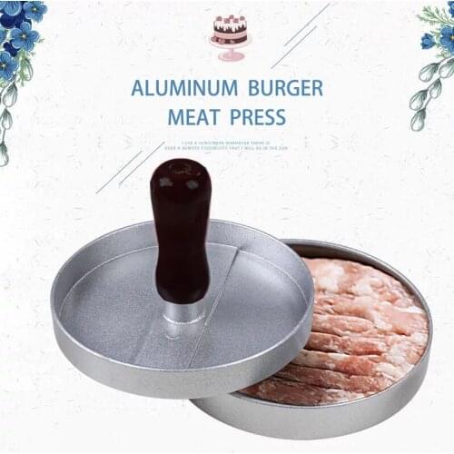 Wonderlife Round Shape Hamburger Press Aluminum Alloy 12 cm Hamburger Meat Beef Grill Burger Press Patty Maker Mold kitchen