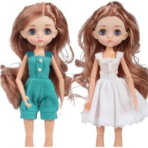 30cm 1/6 Princess Doll with Clothes Blue Eyes Women Dress UP Baby bjd 1/6 Dolls 11 Joint Moveable Body Toy