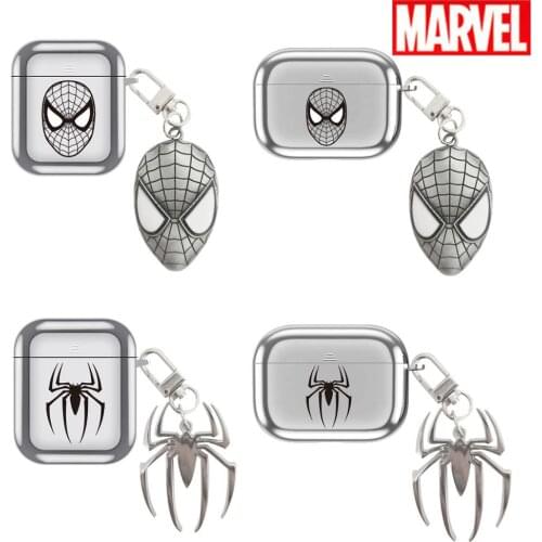 Marvel Spiderman Plating Luxury Wireless Bluetooth Earphone Case for AirPods Pro Bag for Air Pods 2 1 Protective Soft Cover