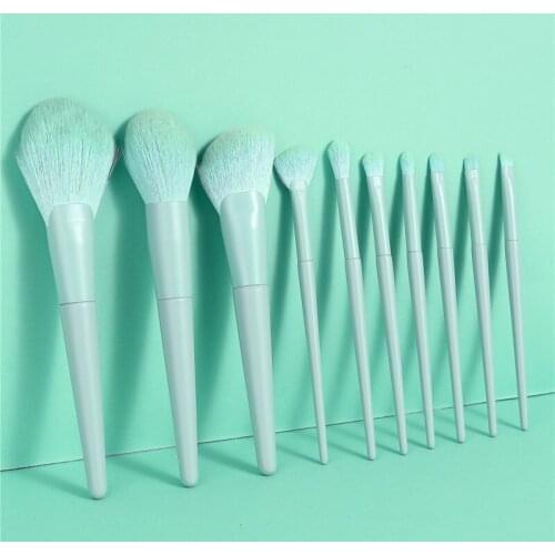 10Pcs Makeup Brushes Set For Foundation Blush Eyeshadow Concealer Powder Lip Make Up Cosmetics Brush Makeup Pen