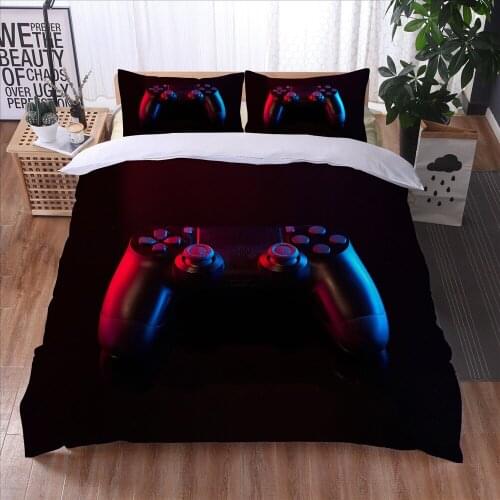 Gamer Bedding Set Custom Gamepad Printed 3D Duvet Cover Set Twin Full Queen King Double Sizes Pillowcase Bedclothes Kid Gift