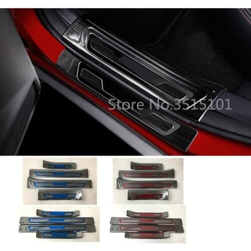 Car Internal Pedal Door Outside Sill Scuff Plate External Cover Inner Built Threshold For Mazda CX-3 CX3 2017 2018 2019 2020