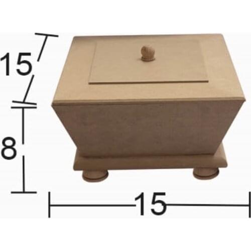 KU382 Small V Box, Unpainted Raw Wood Mdf Box