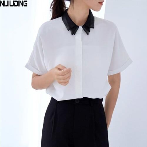 Женские рубашки с коротким рукавом NIJIUDING China At AliExpress