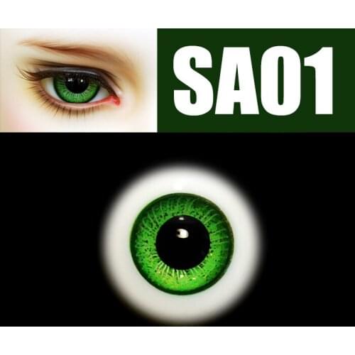 New 16mm 20mm Green black Color Glitter striped Eyeballs For BJD AOD DOD Doll Dollfie Glass Eyes Outfit