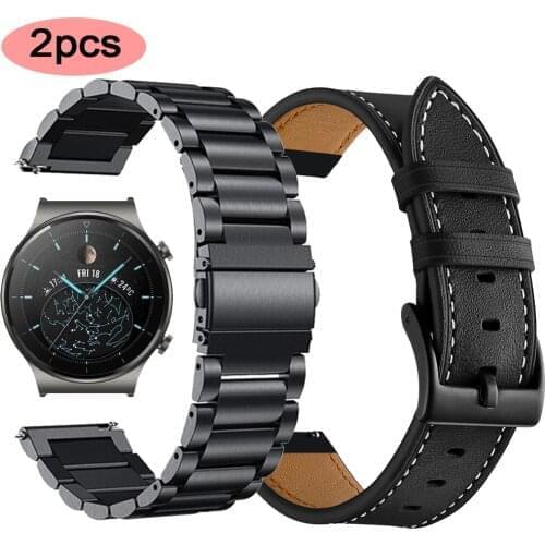 22MM Stainless Steel Straps For Huawei Watch GT 2 Pro/GT 2 46MM 2E Smart Bracelet Metal Wristband For HONOR Magic 2 Correa Bands