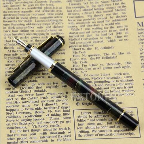 Baoer 801 Stainless Steel Metal Medium Nib Fountain Pen Student Office Writing