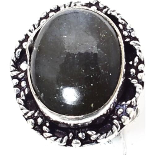 Labradorite Silver Overlay over Copper , Size: 8 , R5463