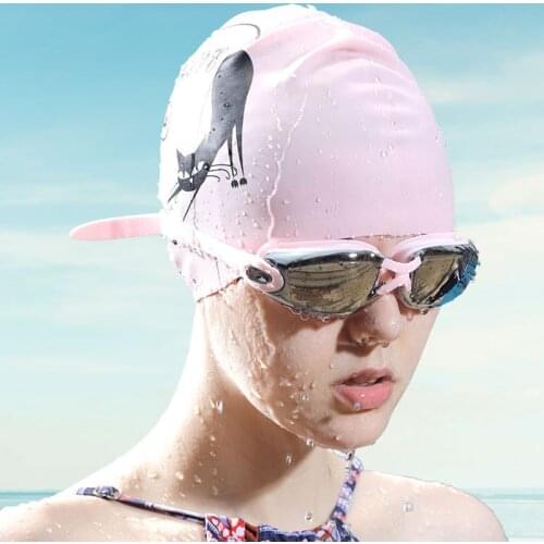 Swimming Cap Silicone Men and Women Waterproof Plus Thickening Long Hair Colorful Silicone Swimming Cap XR-Hot