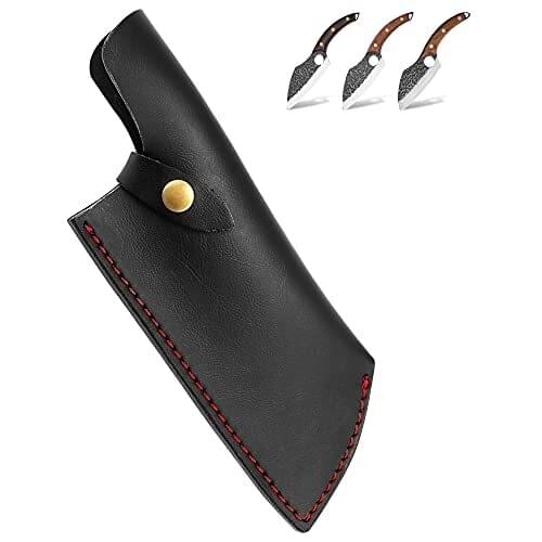 XYJ Leather Sheath Universal Knife Cover Kitchen Chef Case Cleaver Knife Sheath With Carry Belt Buckle For Storing Knives Tool