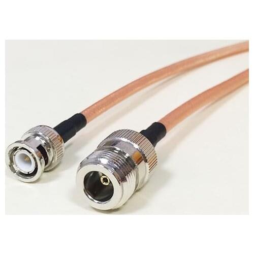 High-quality low-attenuation BNC Male Plug Switch N Female Jack RF coax cable RG142 50CM 20" Adapter