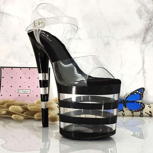 Leecabe 8Inch/20cm Womens Platform Sandals party High Heels Shoes Pole Dancing Shoes
