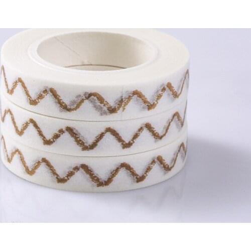 1pc 8mm Brown Wave Washi Tape DIY Scrapbooking Masking Tape School Office Supply