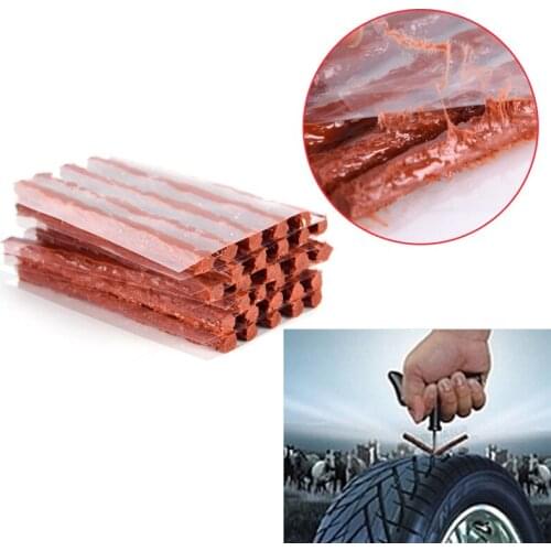 10pcs/lot Repair Rubber Strips Car Tyre Tubeless Seal Strip Plug Tire Puncture Repair Recovery Kit Natural Rubber 40