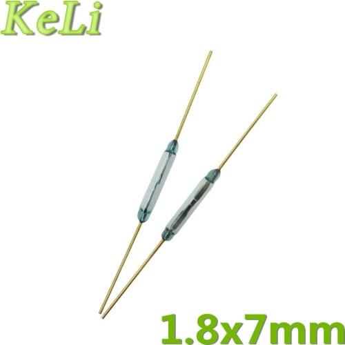 20 pcs Reed Switch 1.8x7mm Green Glass Normally Open Contact For Sensors 100% Original