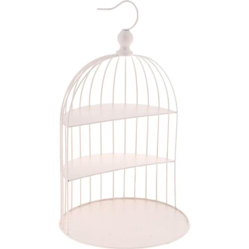 3 layers Birdcage Cardboard Cake Stand Cupcake Display Holder for Wedding