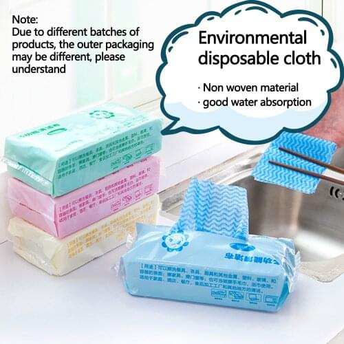 Kitchen cleaning cloth Disposable Rags Kitchen Non-woven Fabrics Absorbent Non-oily Lazy Rags Dish Cleaning Towel 80Pcs/pack