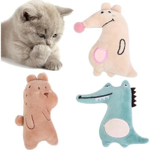 6Pcs Pet Cat Kitten Plush Kangaroo Bear Claw Grinding Catnip Catmint Chewing Toy Pet Supplies