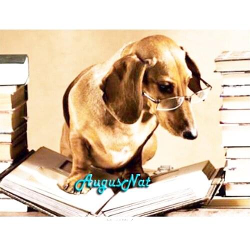 Dog diamond painting on canvas animal wall art book room decor animals rhinestone pictures diamond dotz mosaic stickers craft