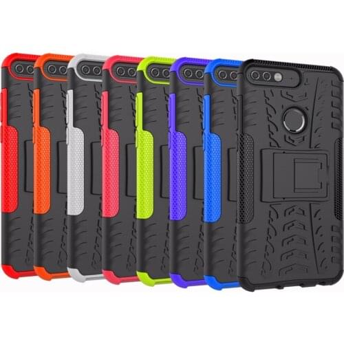 Case For Huawei Y7 / Y7 Pro / Y7 Prime 2018 Cover ShockProof TPU+PC Phone Stand Case For Huawei Nova 2 Lite / Honor 7C / Enjoy 8